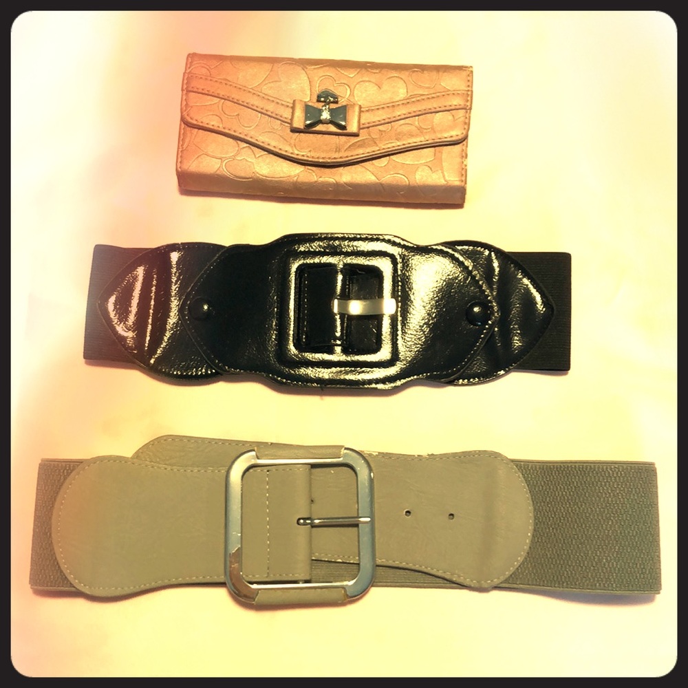 Wallet and two belts